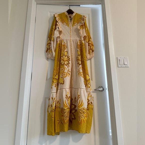 Farm Rio Aura Cream Floral Maxi Dress - Picture 5 of 10